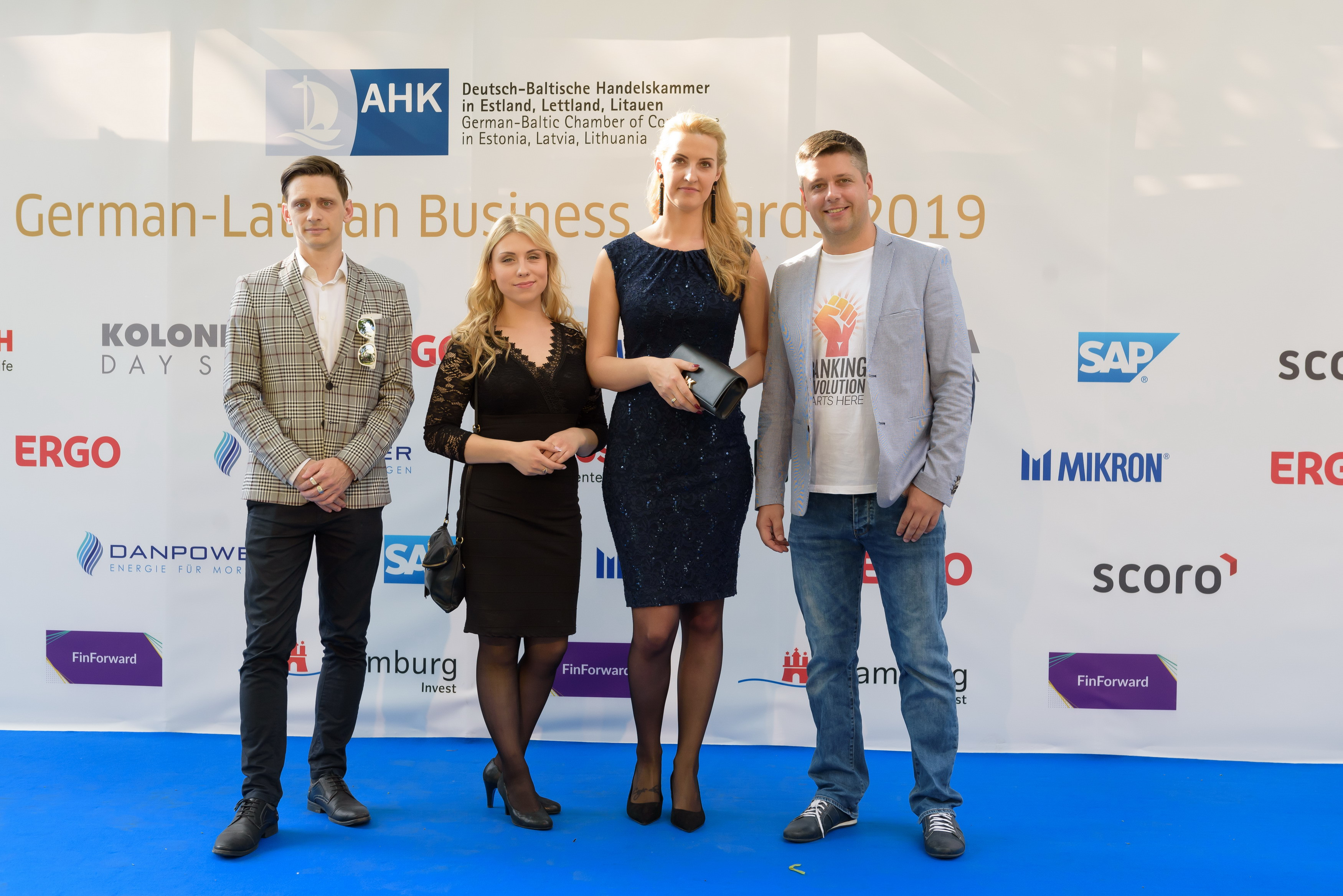 UXDA team members at the blue carpet of AHK Awards german-baltic-business-awards-uxda